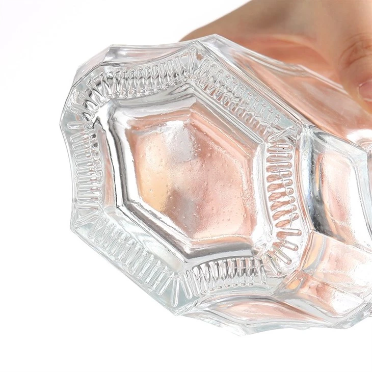 350ml Clear Diamond Shape Glass Bottle For Wine