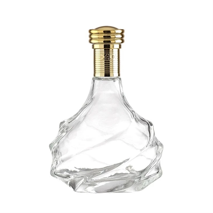 Wave-shaped Glass Wine Bottles With Patterns factory